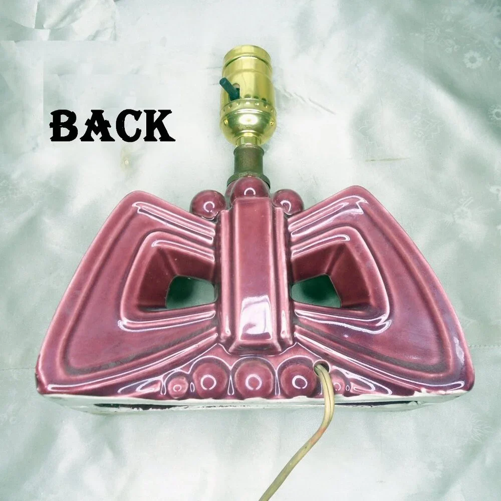 Small Vintage Lamp Glazed Ceramic Light 40s 1940s Retro Lighting - Picture 2 of 15